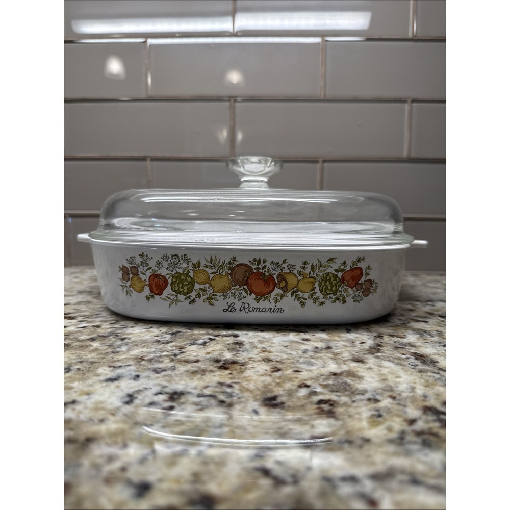 Corning Ware Spice Of Life La Romarin 10x10x2 478MA New York USA With Lid